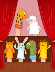 Canvas Print - Set of hand puppets