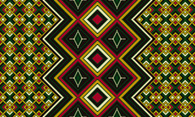 African Geometric Seamless Pattern. Kente Cloth. Ethnic Colorful Print.