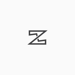 Wall Mural - Letter Z Abstract Logo Icon Design Template Vector.