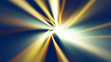 Wall Mural - Seamless loop of flying into digital technologic tunnel. Futuristic technology abstract background with lines for network, big data, data center, server, internet, speed. 3D render