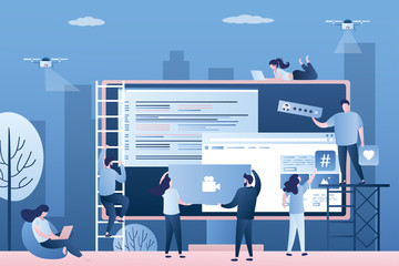 Software or app development- front-end and back-end,programmers and business people.