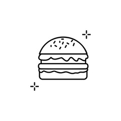 Wall Mural - Burger, spanish icon. Element of spanish thin line icon