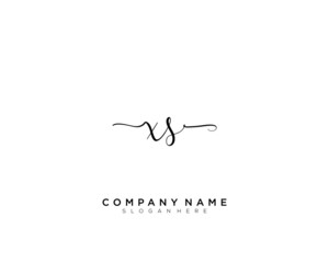 X S XS Initial handwriting logo vector