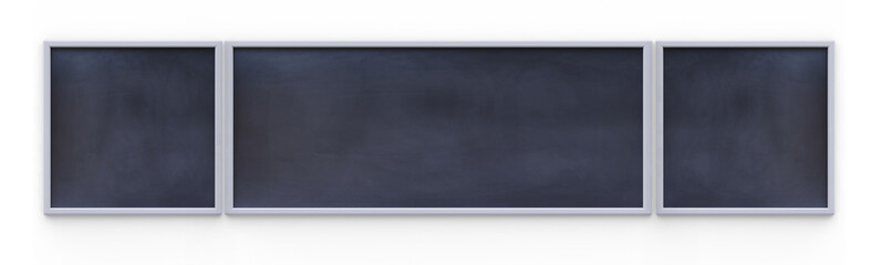 Wall Mural - Empty black board (chalkboard) isolated on white - 3D rendering