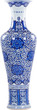 blue and white decorative porcelain vase