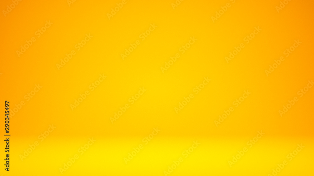 3D Illustration. Plain two toned festive yellow background - obrazy, fototapety, plakaty 