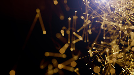 Wall Mural - abstract golden texture background. christmas background with bokeh.