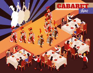 Sticker - Cabaret Show Isometric Background