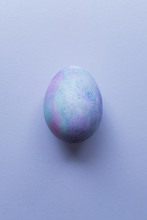 Blue And Purple Marbled Egg.