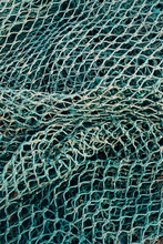 Detail Of Fishing Nets. Ilfracombe, Devon, UK.