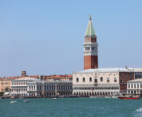 Wall Mural - Bell tower of Saint Mark in Venice and the Ducal Palace seen fro