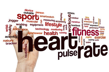 Sticker - Heart rate word cloud