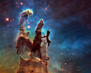 Wall Mural - somewhere in space near pillars of creation. science fiction. elements of this image were furnished 