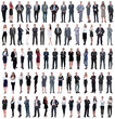 © ASDF - collage of young business people standing in a row.