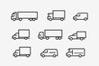 © ~ Bitter ~ - Transport icon set. Transportation in linear style. Vector illustration