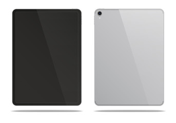 Sticker - Realistic silver tablet pc.