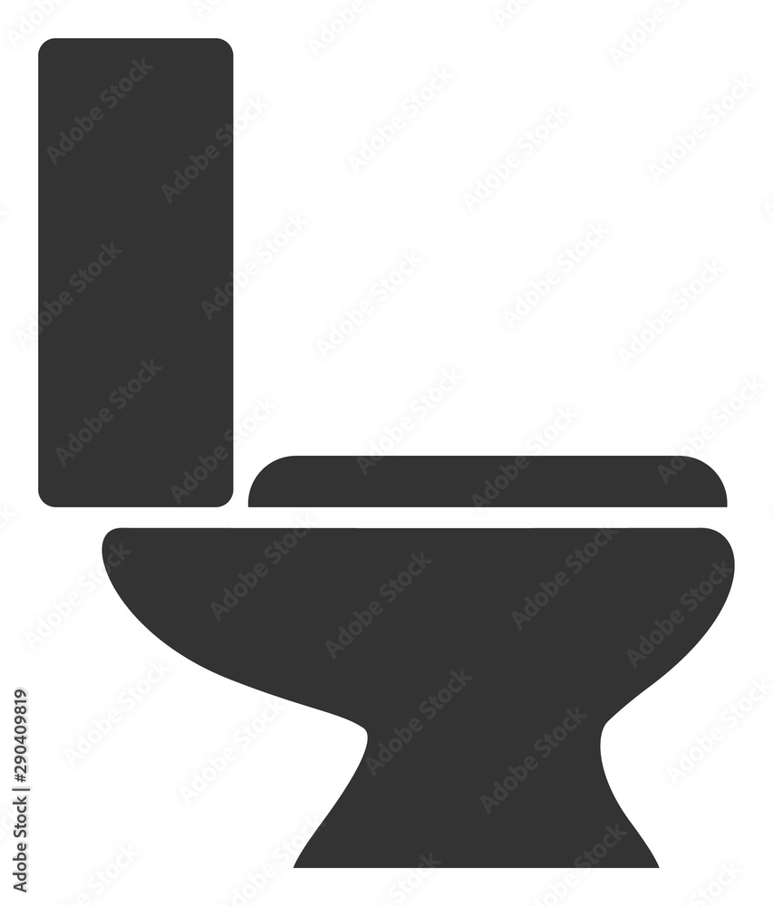 Vector toilet bowl flat icon. Vector pictogram style is a flat symbol toilet  bowl icon on a white background. Stock Vector | Adobe Stock, image size:853x1000