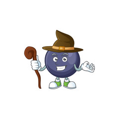 Sticker - Witch fresh blackcurrant cartoon for healthy diet