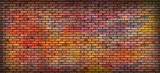 Fototapeta Młodzieżowe - Graffiti brick wall,