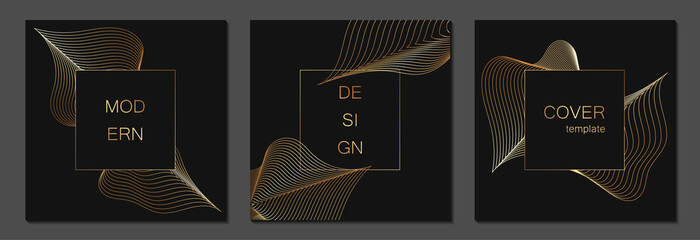 Set of luxury cover templates. Vector cover design for placards, banners, flyers, presentations and cards
