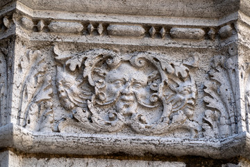 Sticker - doge ducal palace venice capital of column wayside sculpture detail