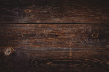  Grunge background of old brown wooden plank. Horizontal stripes