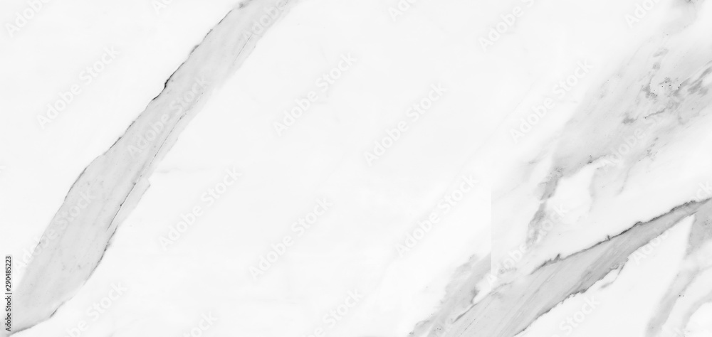 White Carrara marble texture background with grey colored curly veins, It can be used for interior-exterior home decoration and ceramic tile surface. - obrazy, fototapety, plakaty 