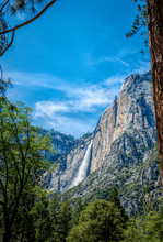 Waterfalls In Yosemite National Park In California, USA