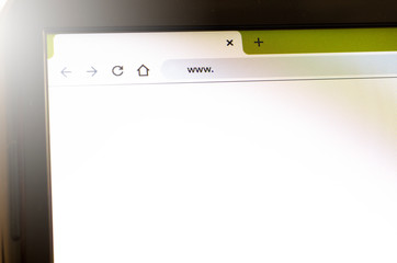computer screen with web browser