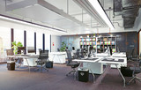Fototapeta Przestrzenne - modern office interior,