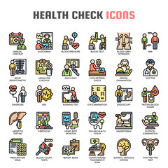 Sticker - Health Check , Thin Line and Pixel Perfect Icons