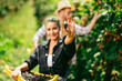 © JustLife - Happy couple harvesting fruit