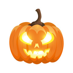 Sticker - halloween pumpkin traditional isolated icon