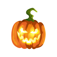 Sticker - halloween pumpkin traditional isolated icon