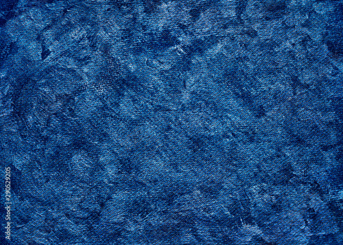 Cuadros en Lienzo Beautiful blue denim fabric close up