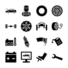 car service solid icons