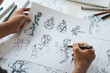 © Chaosamran_Studio - Animator designer Development designing drawing sketching development creating graphic pose characters sci-fi robot Cartoon illustration animation video game film production , animation design studio.
