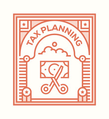 Canvas Print - TAX PLANNING ICON CONCEPT