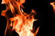 © ppicasso - Fire flames on black background