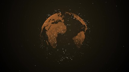 Wall Mural - Planet Earth hologram globe communication and worldwide business concept.