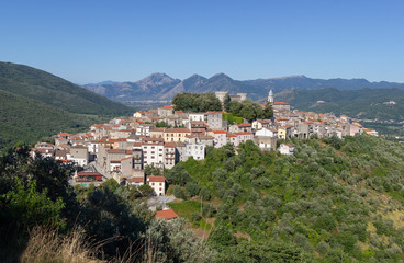 Monteroduni italian tipycal mountain village with castle