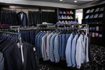 Wall Mural - Stylish clothes at menswear store