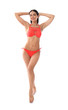 © New Africa - Beautiful young woman in stylish bikini on white background