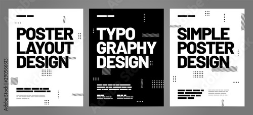 Fotografía Simple template design with typography for poster, flyer or cover