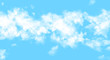 Background panorama Blue sky and white clouds nature