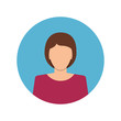© Art Alex - Female face avatar on white background. Flat cartoon style. Vector illustration.