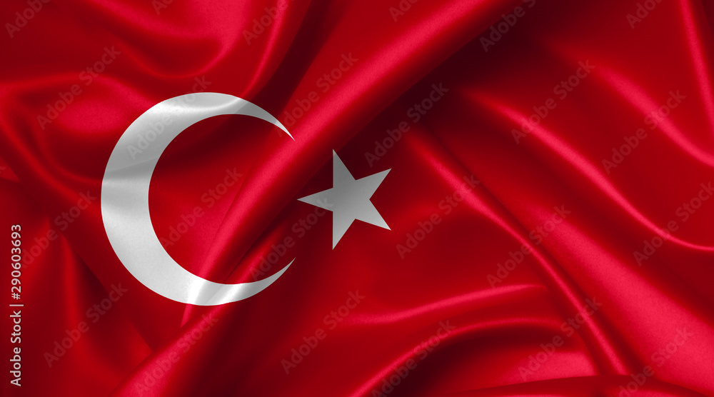 turkish flag - obrazy, fototapety, plakaty 