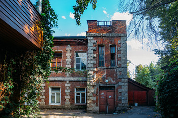 Wall Mural - Old red brick house in historical part of Voronezh