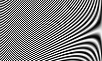 Poster - Optical illusion striped wrapped background vector design.