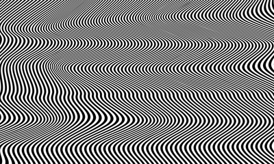 Poster - Optical illusion striped wrapped background vector design.